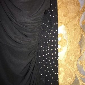 Black long slinky one shoulder dress